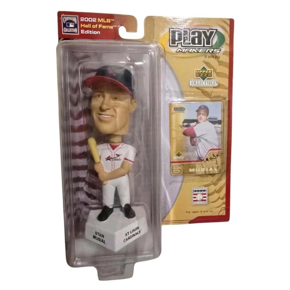 Stan Musial Bobblehead 2002 MLB Hall of Fame Edition Upper Deck Play Makers